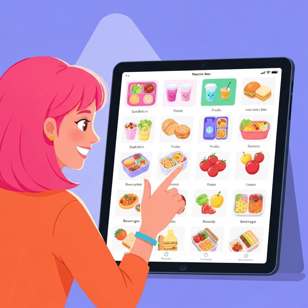 Ouder stelt een lunchbox samen met verschillende gerechten